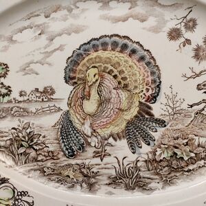 Vintage Turkey Platter Japan 16x12